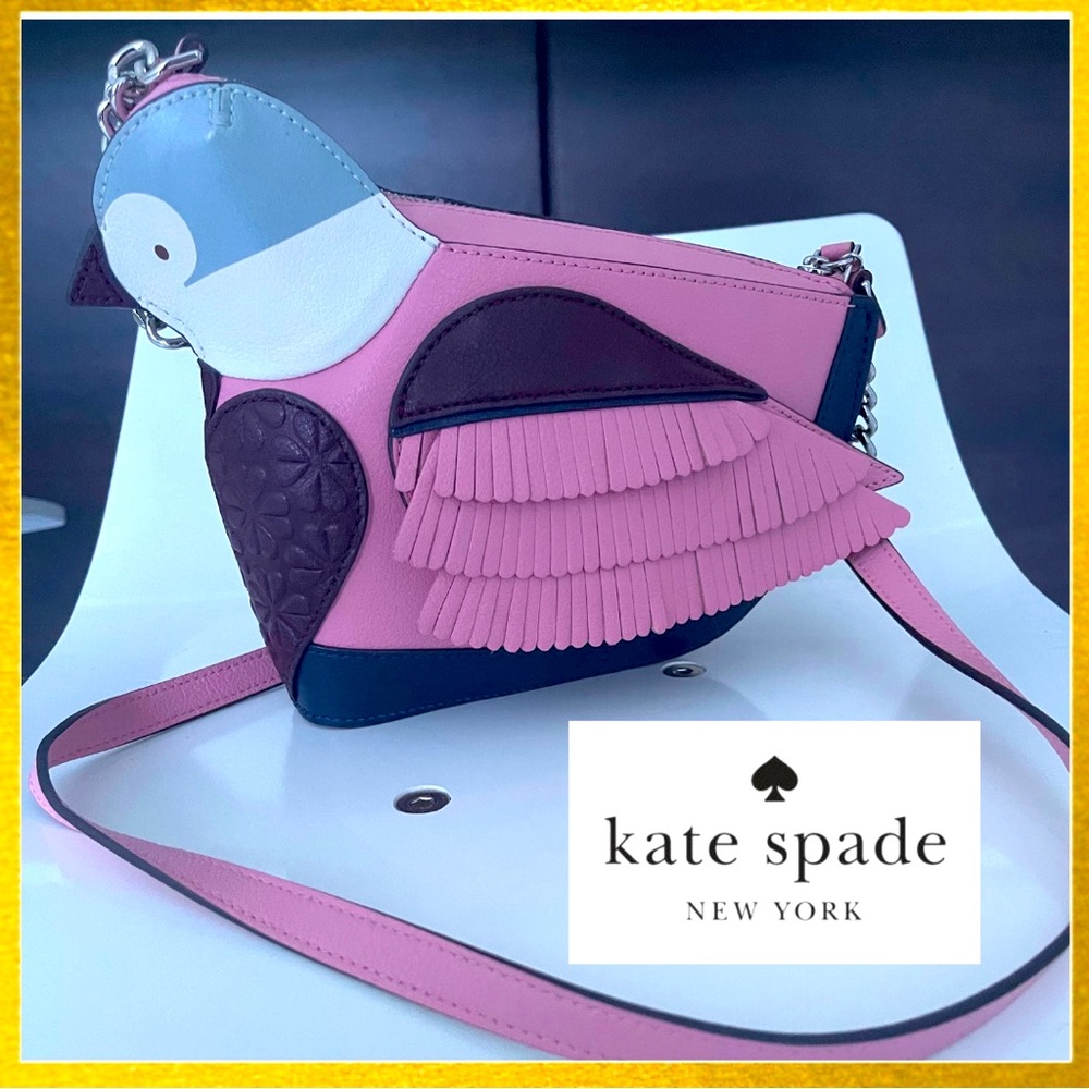 Kate Spade Love Birds Pink Leather Crossbody